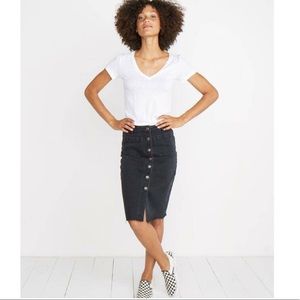 Marine Layer Blake Midi Skirt in Faded Black